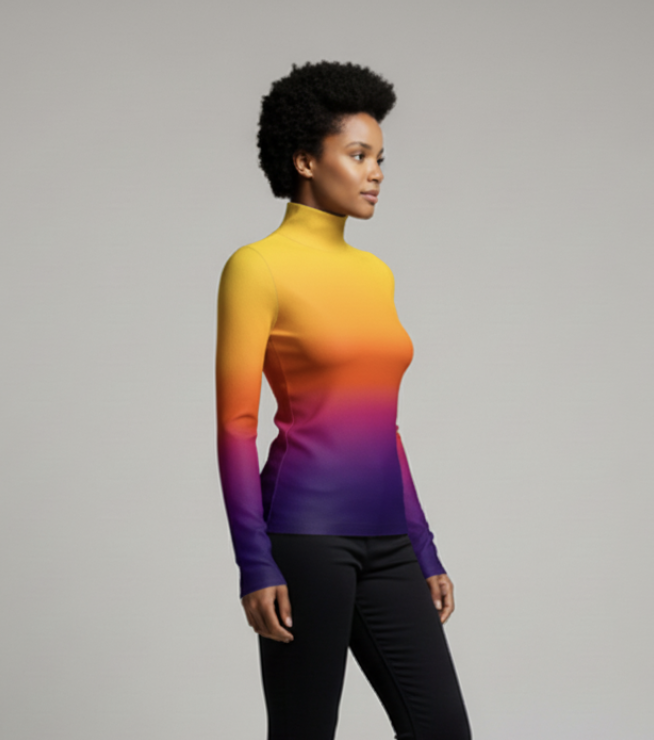 Naomi Turtleneck - Sunburst (Printed to Order)