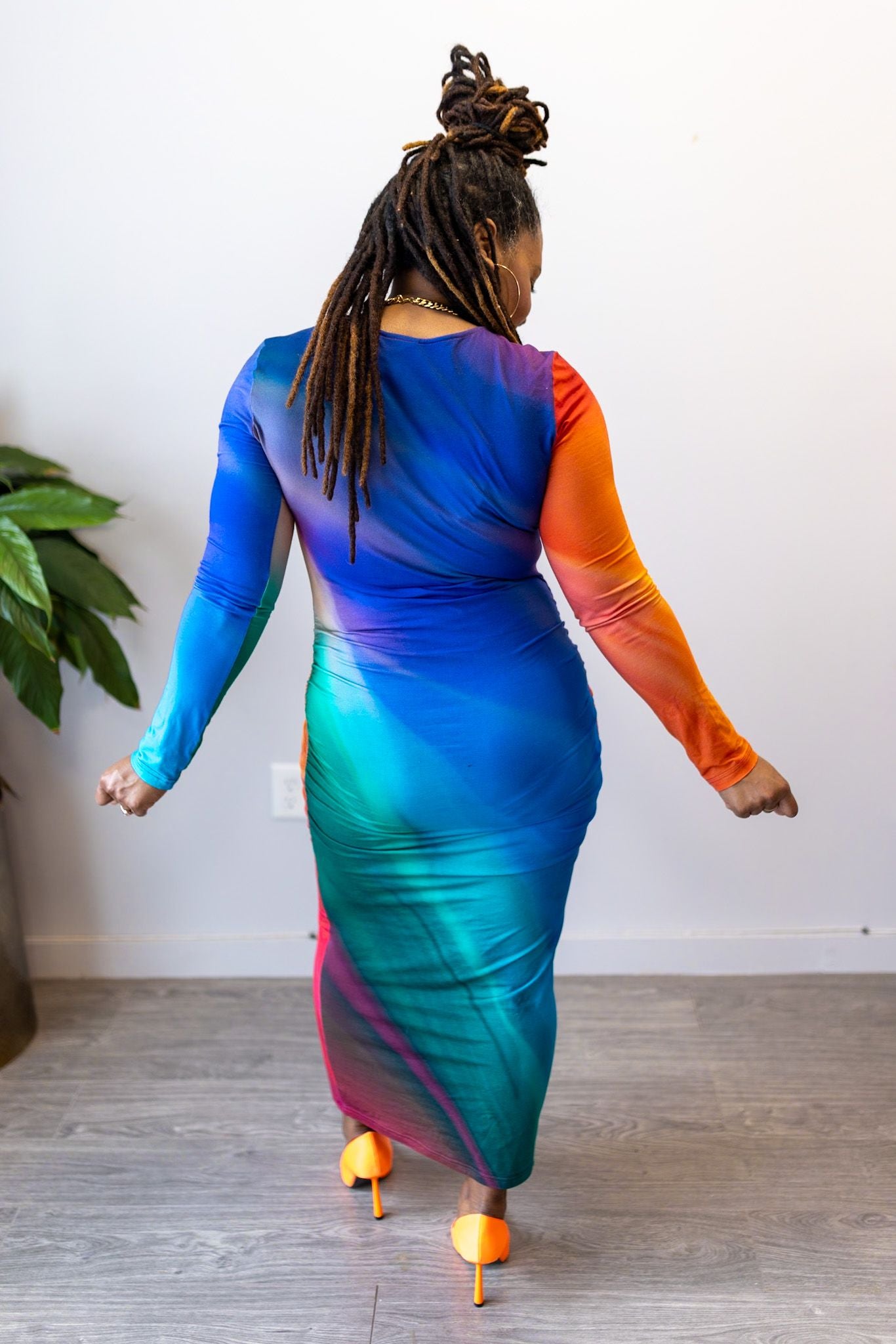Whitney Long Sleeve Dress - Seri (Printed to Order)