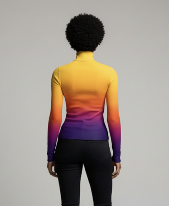 Naomi Turtleneck - Sunburst (Printed to Order)