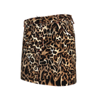 Denim Mini Skirt - Denim Mini-Leopard in Stretch Organic Classic Cotton Twill