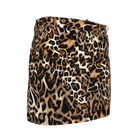 Denim Mini Skirt - Denim Mini-Leopard in Stretch Organic Classic Cotton Twill