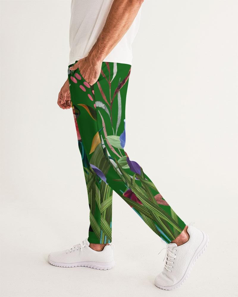 Green Floral Joggers