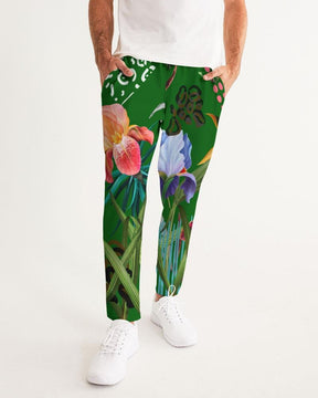 Green Floral Joggers