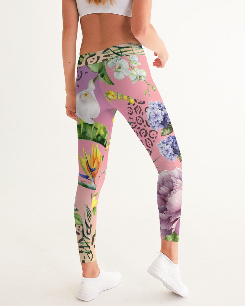 Ombre Floral Women's Yoga Pants