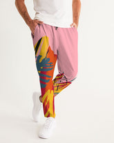 Pink Abstract Floral Joggers