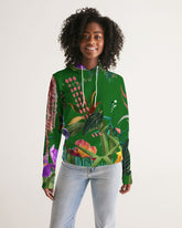 Green Floral Women's Hoodie