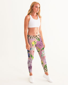 Ombre Floral Women's Yoga Pants