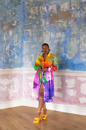 Dani Shirtdress  - Mystic (Printed to Order)
